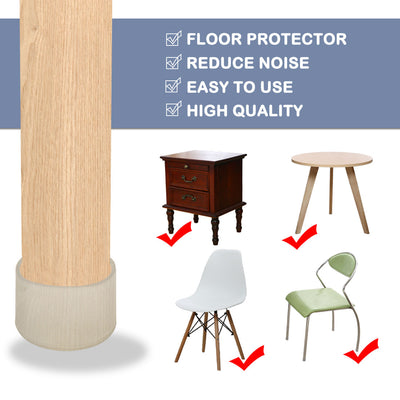 Harfington Uxcell Clear PVC Chair Leg Cap Table Pad Leg Cover Furniture Glide Floor Protector10pcs