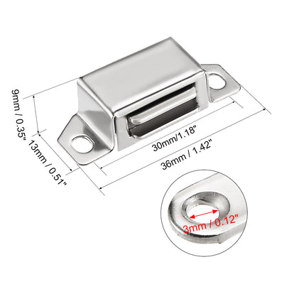 Harfington Uxcell 2 Stücke Tür Kabinett Magnetisch Magnet Riegel Schließung Edelstahl 36mm Länge de