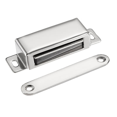 Harfington Uxcell 2Pcs Door Cabinet Magnetic Catch Magnet Latch Closure Stainless Steel 70mm Length