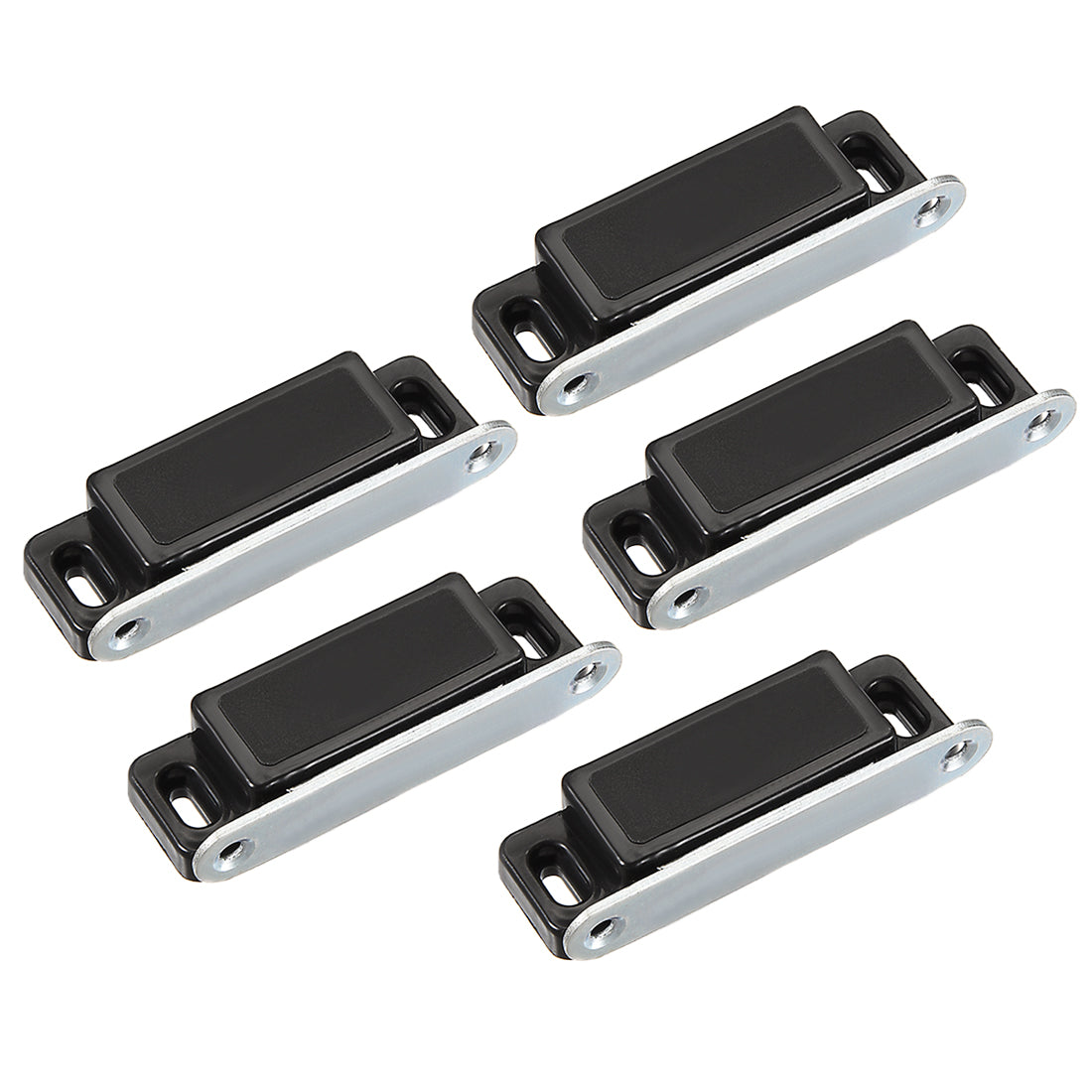 uxcell Uxcell 5Pcs Door Cabinet Magnetic Catch, Magnet Latch Closure ABS Black 73mm Length