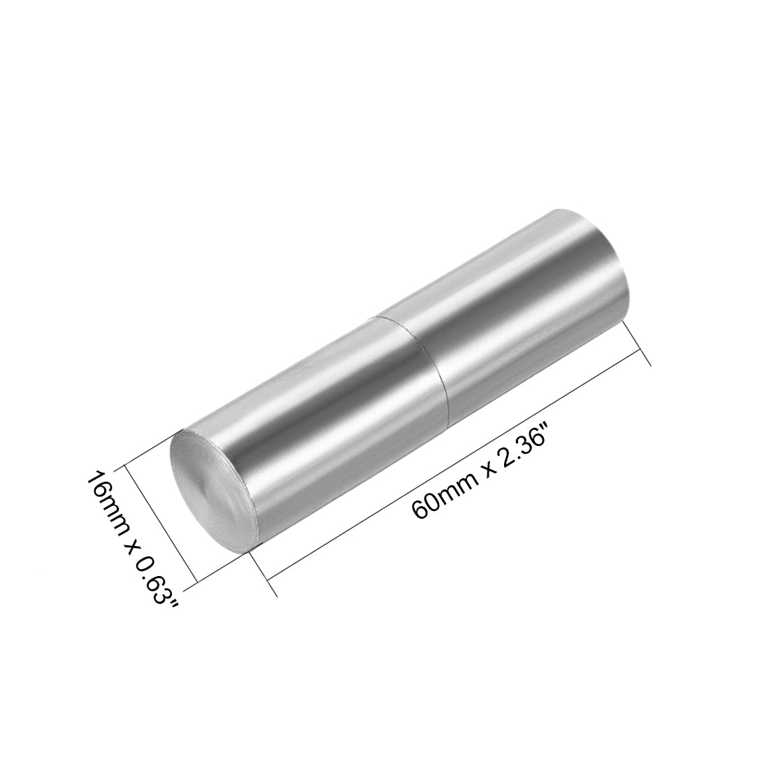 uxcell Uxcell Home Gate Door Window Part Male to Female Steel Hinge Pin 60mmx16mm 4 Sets