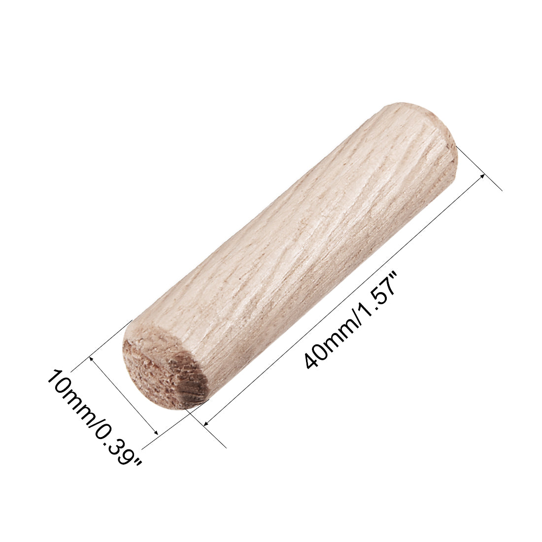 uxcell Uxcell Wooden Dowel Pin, Wood Kiln Dried Fluted Beveled Hardwood