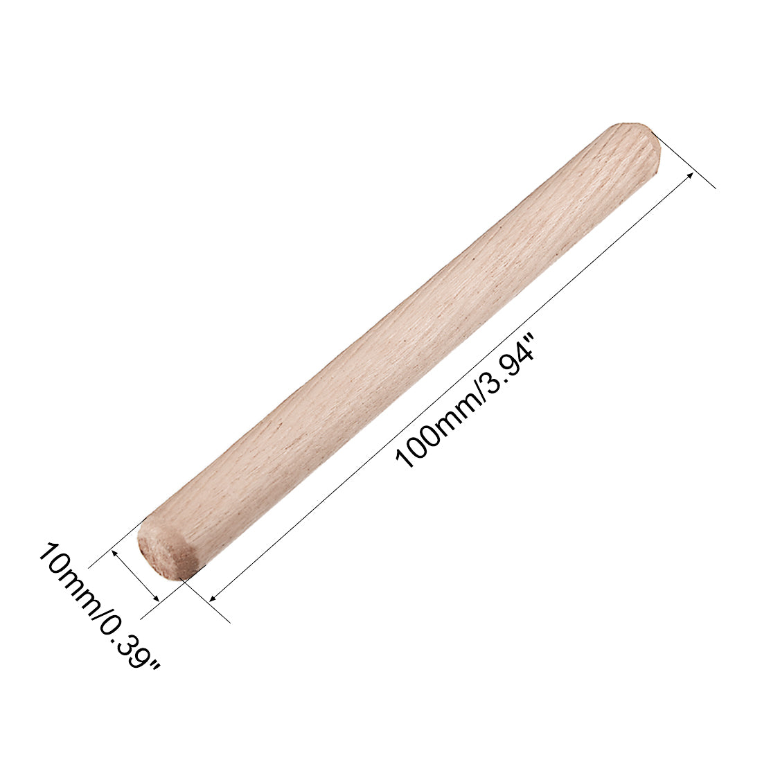 uxcell Uxcell Wooden Dowel Pin, Wood Kiln Dried Fluted Beveled Hardwood