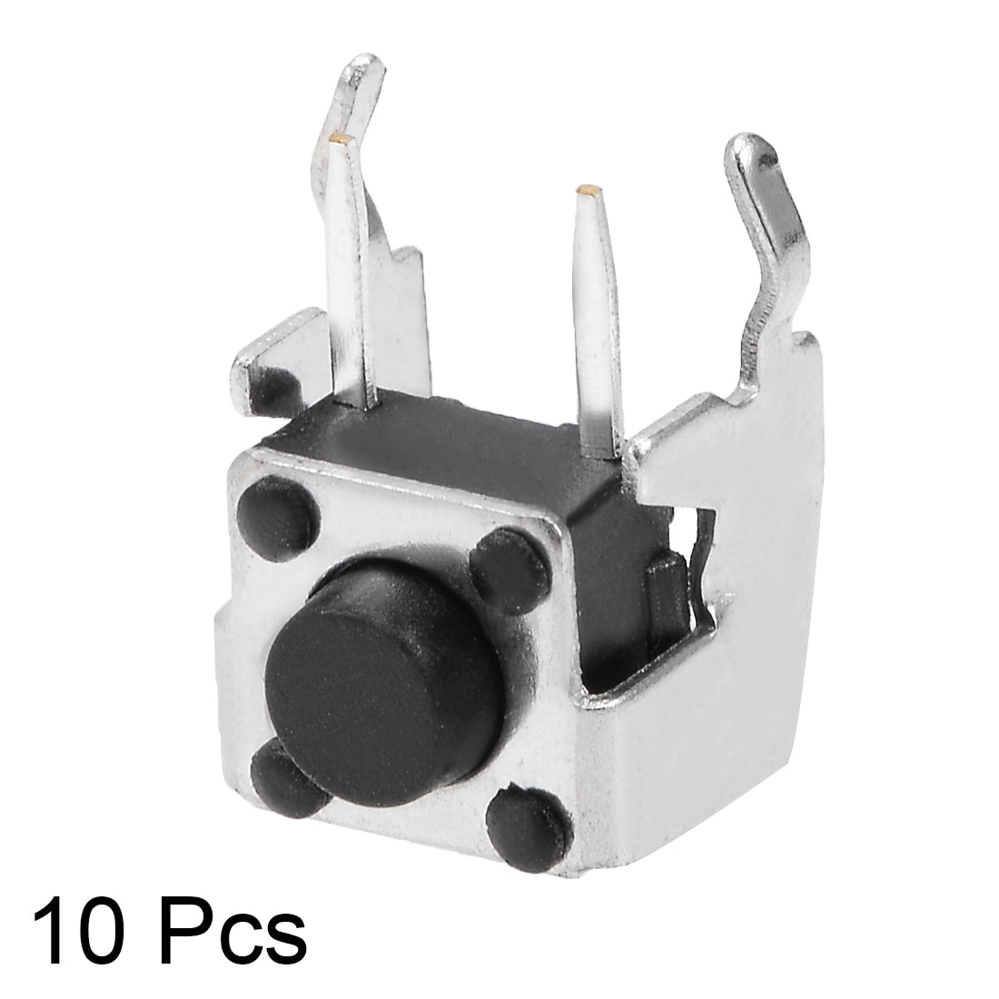 uxcell Uxcell 10Pcs Momentary PCB Side Mounting Fixed Bracket Pushbutton Push Button Tact Tactile Switch DIP 2 Terminals 6x6x5mm