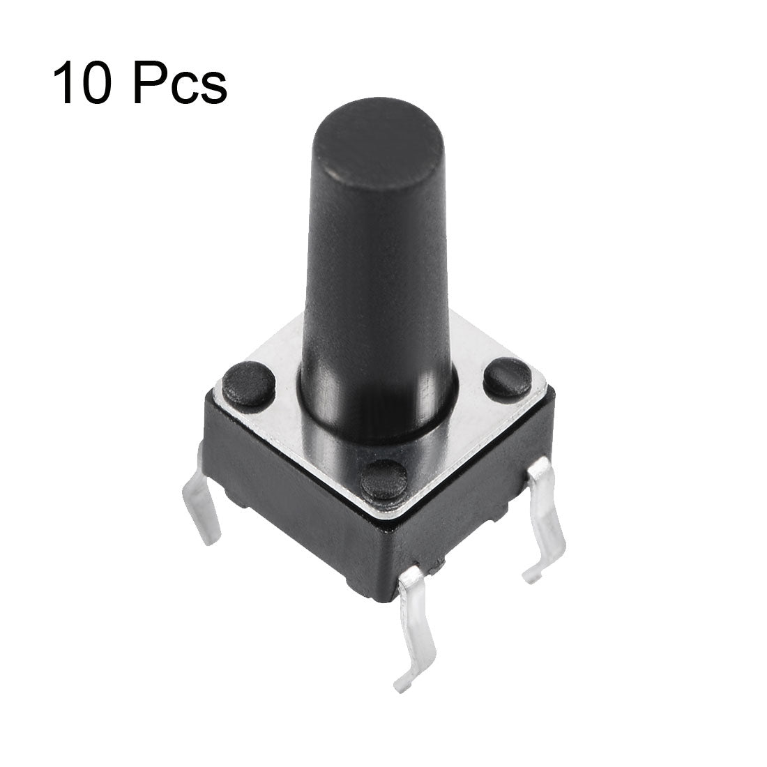 uxcell Uxcell 6x6x12mm Panel Momentary 4-Pin PCB DIP Tactile Tact Push Button Switch 10PCS