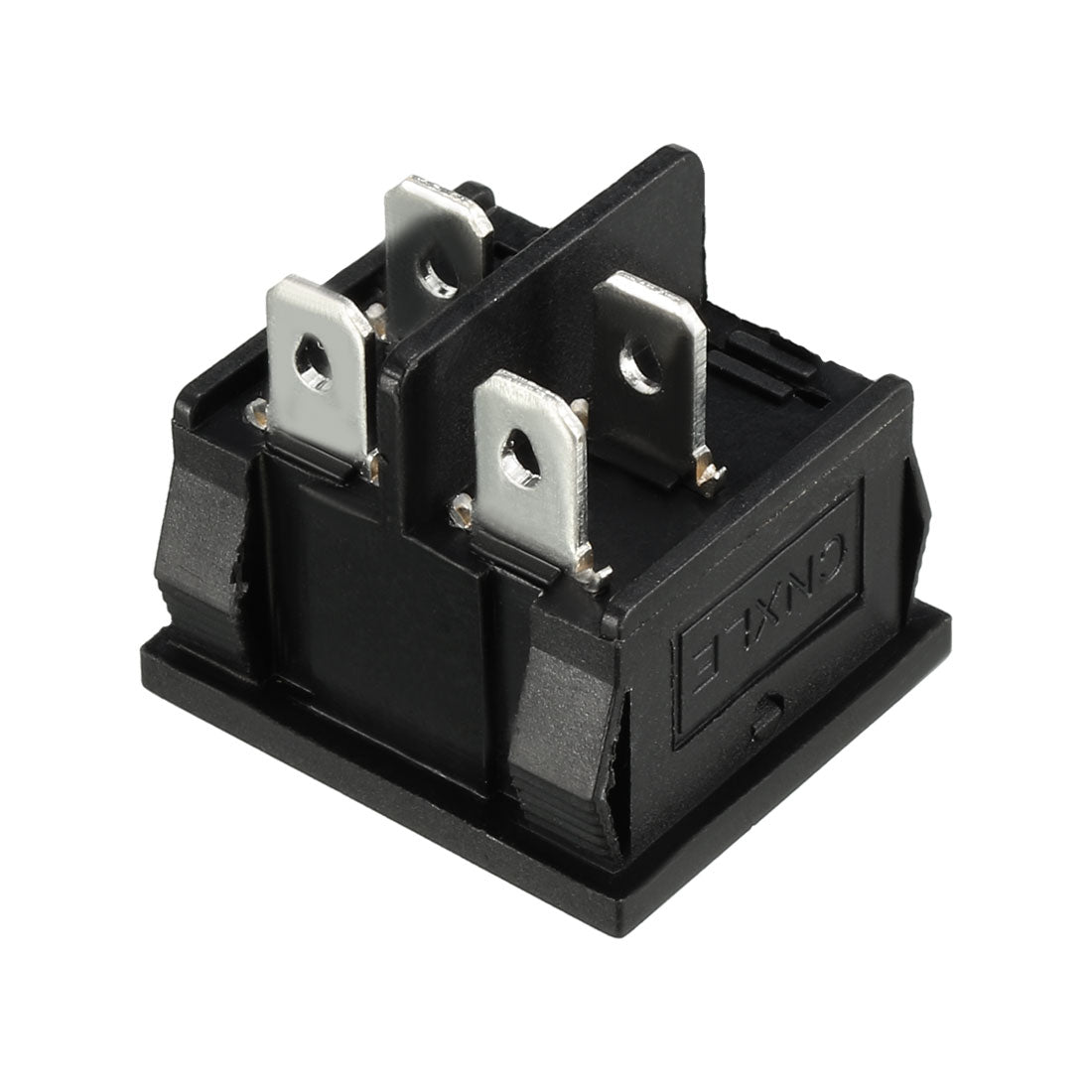 uxcell Uxcell AC 250V/15A 250V/6A SPDT 4Terminal 2 Position On/Off Boat Rocker Switch Black 21x24MM