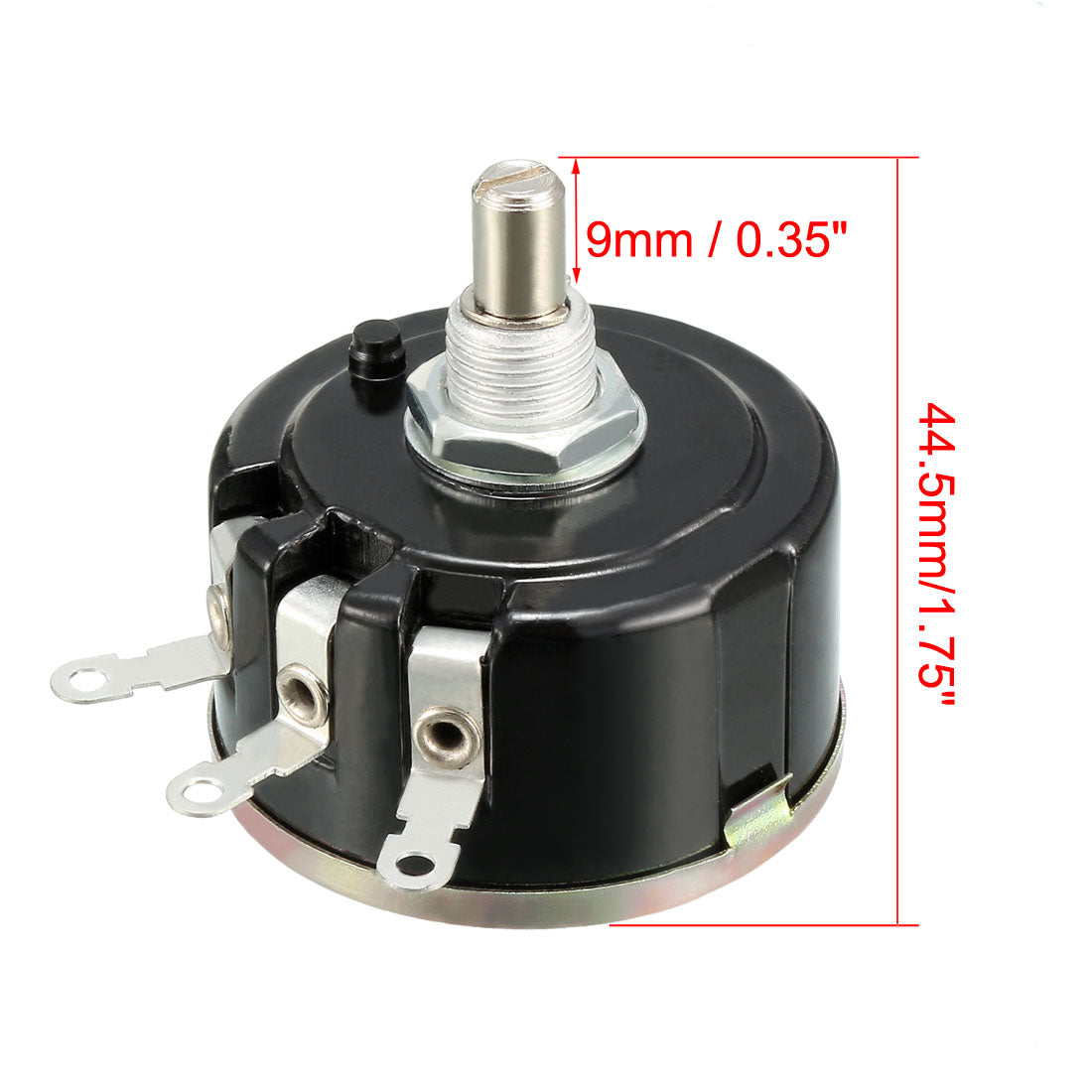 uxcell Uxcell 4K7 Ohm Variable Resistors Single Turn Rotary Carbon Film Potentiometer 1pcs