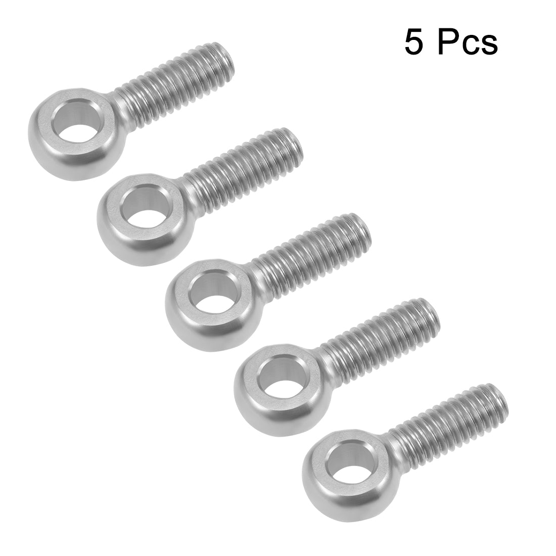 uxcell Uxcell M6 x 20mm Machinery Shoulder Swing Lifting Eye Bolt 304 Stainless Steel Metric Thread 5pcs