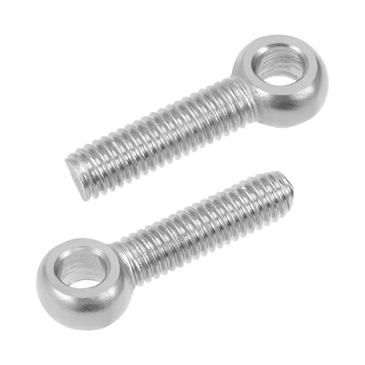 Harfington Uxcell M6 x 25mm Machinery Shoulder Swing Lifting Eye Bolt 304 Stainless Steel Metric Thread 5pcs