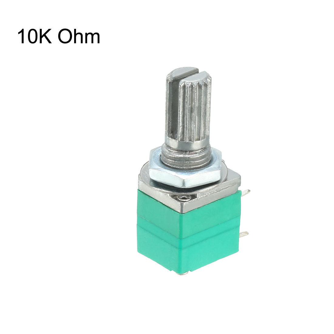 uxcell Uxcell RV097NS 10K Ohm Variable Resistors Single Turn Rotary Carbon Film Taper Potentiometer