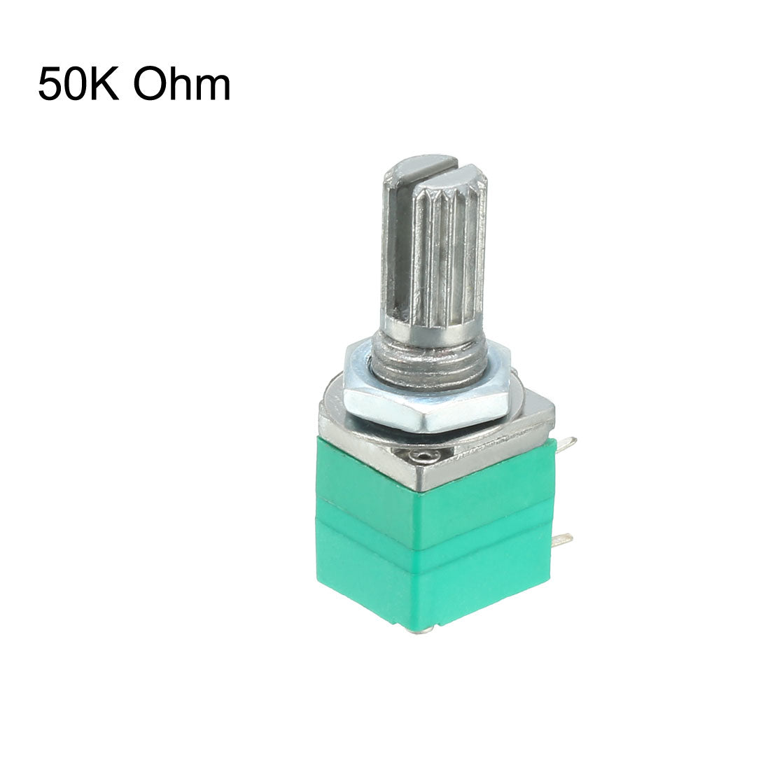 uxcell Uxcell B503 50K Ohm Variable Resistors Single Turn Rotary Carbon Film Taper Potentiometer