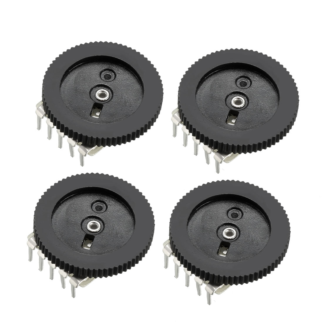 uxcell Uxcell 1K Ohm Dial Wheel Potentiometer for Audio Stereo Volume Control 16x2mm 4Pcs