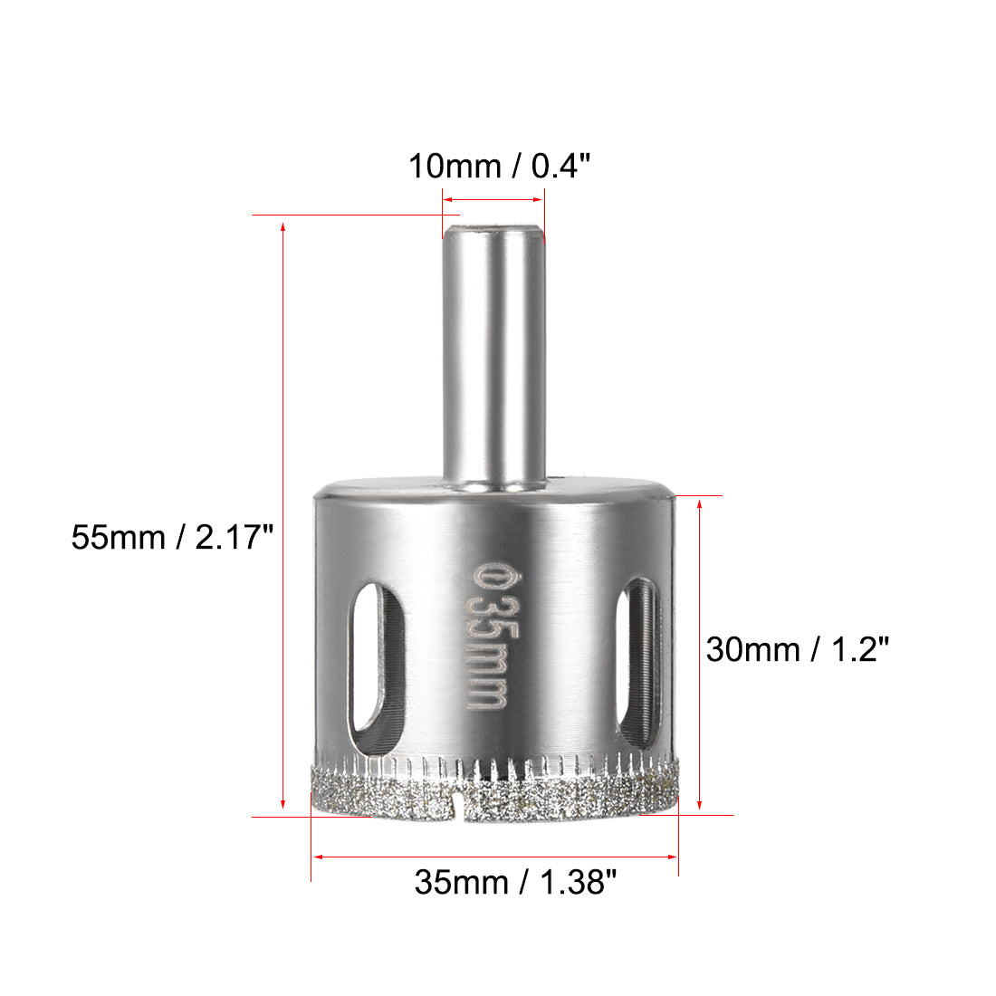 Uxcell Uxcell 2Stk.Diamantgitter Loch Schiller Bohrer für Glaskeramik Porzellan