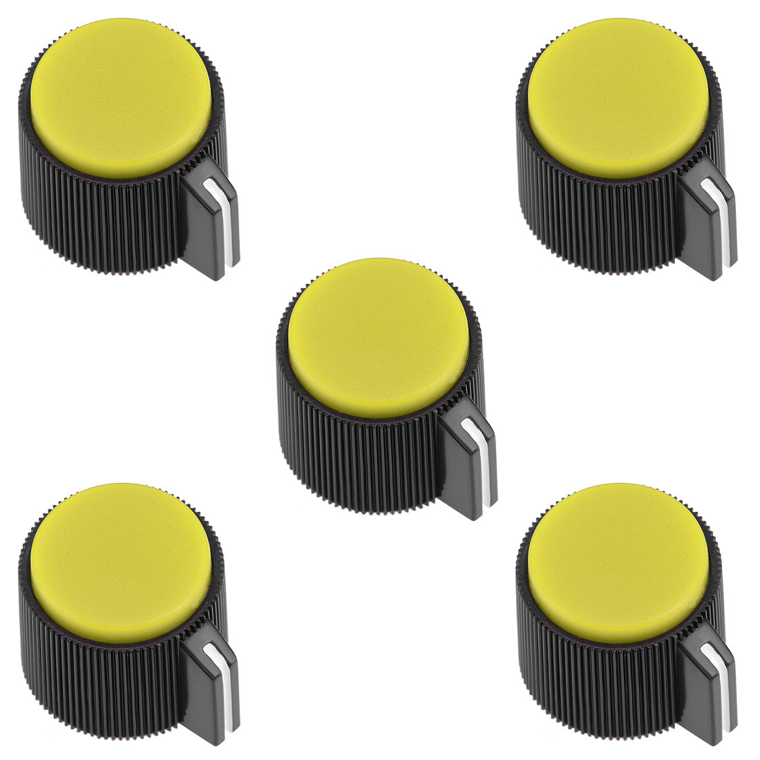 uxcell Uxcell 5Pcs 19x16mm bachelite Potentiometer Volume Control Rotary Knob for 6mm Dia Hole Yellow