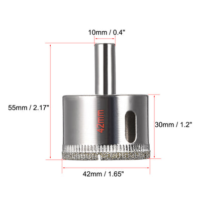 Harfington Uxcell 2Stk.Diamantgitter Loch Schiller Bohrer für Glaskeramik Porzellan