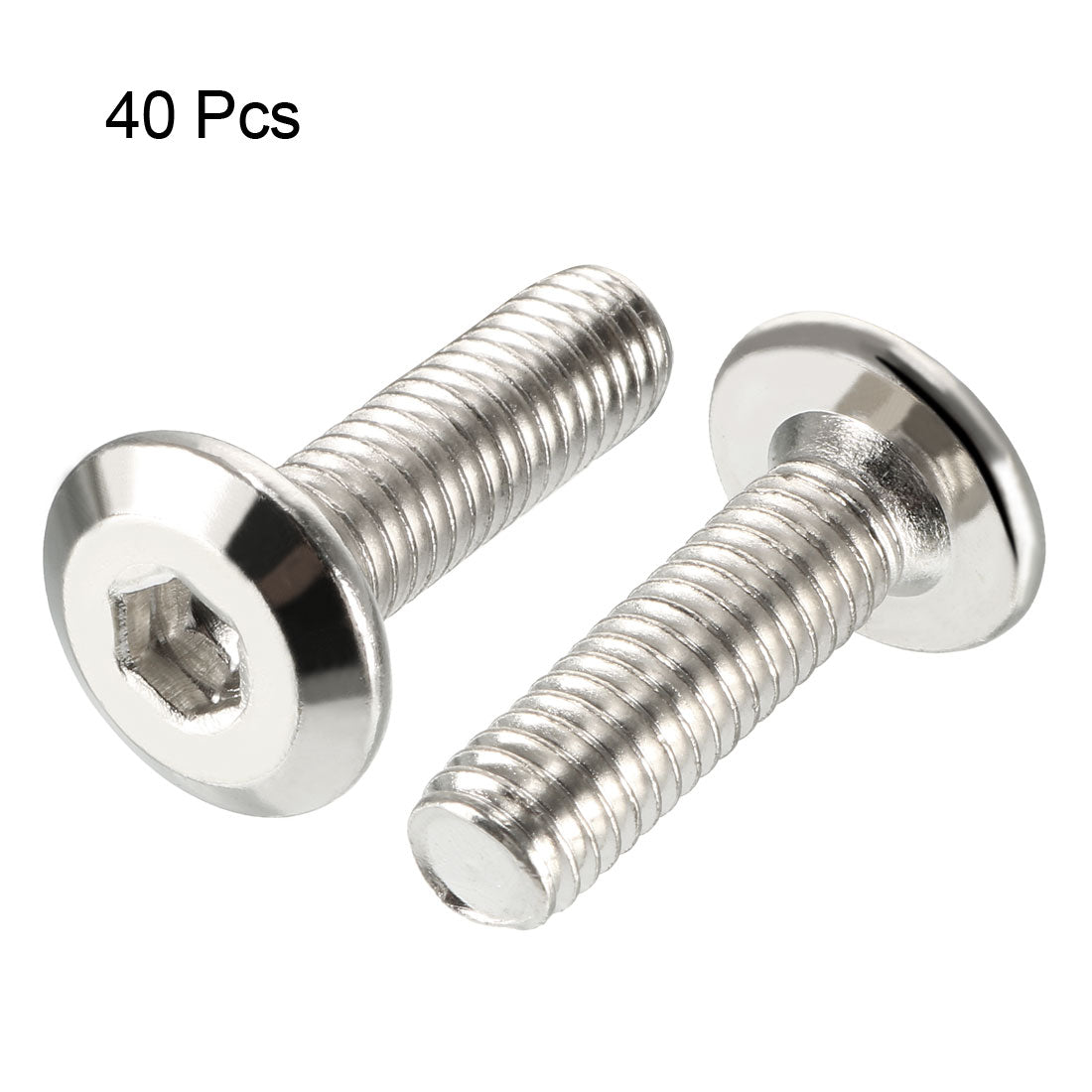 Harfington Carbon Steel Nickel Plated Silver Tone Furniture Bolts