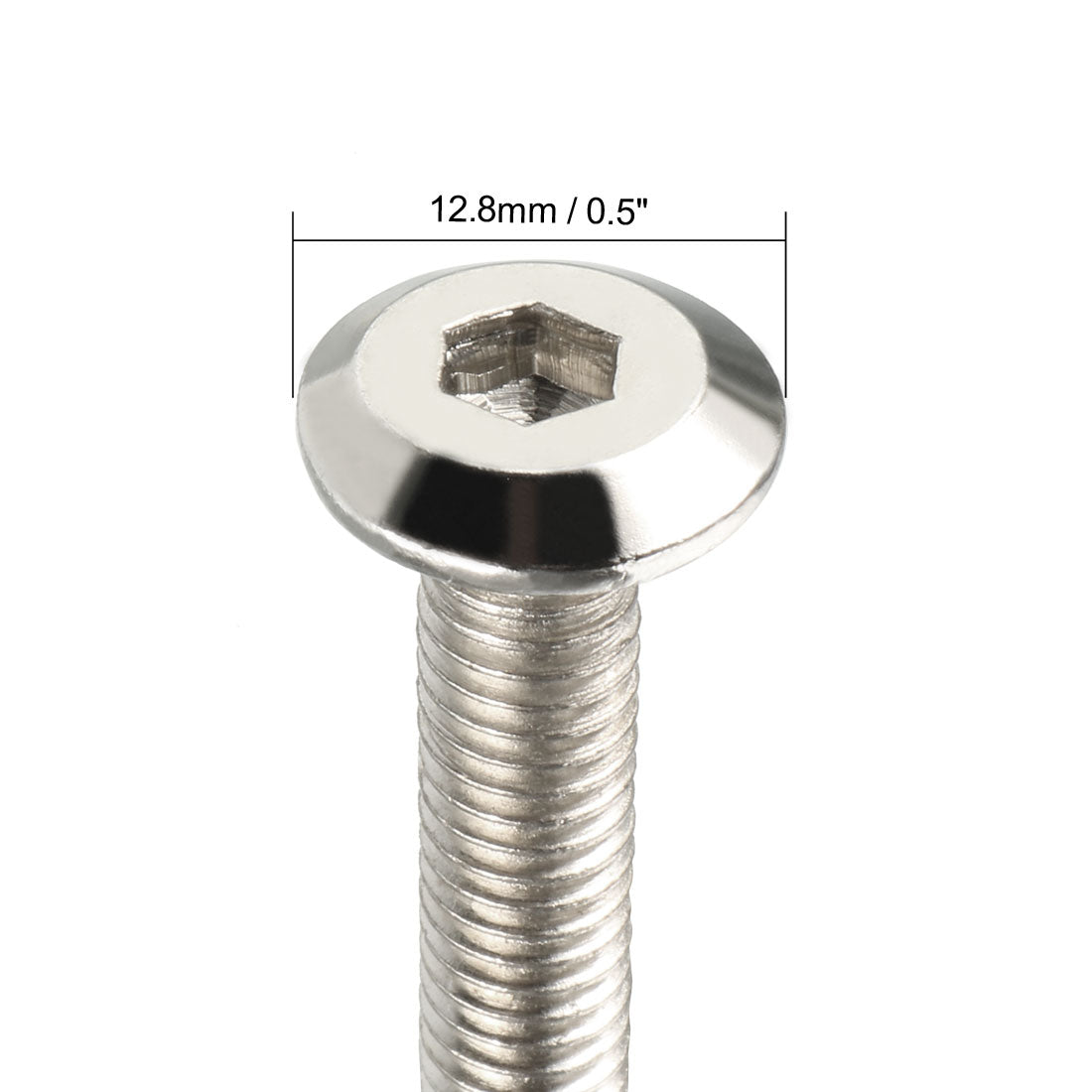 Harfington Carbon Steel Nickel Plated Silver Tone Furniture Bolts