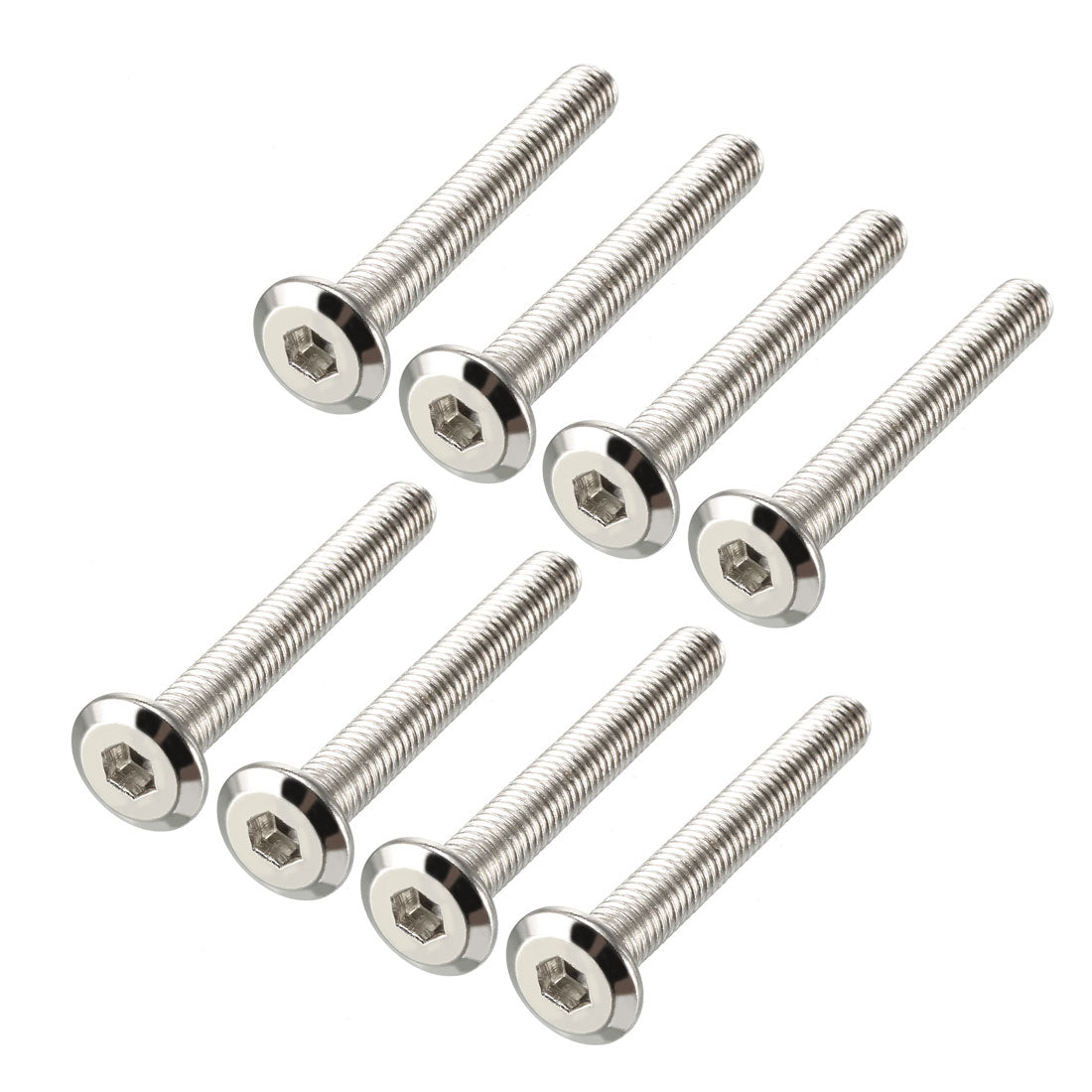 Harfington Carbon Steel Nickel Plated Silver Tone Furniture Bolts