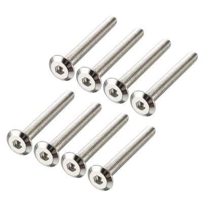 Harfington Carbon Steel Nickel Plated Silver Tone Furniture Bolts