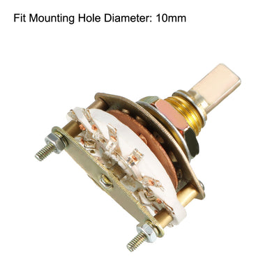 Harfington Uxcell 3P3T 3 Pole 3 Position Selectable Single Deck Band Channel Rotary Switch Selector