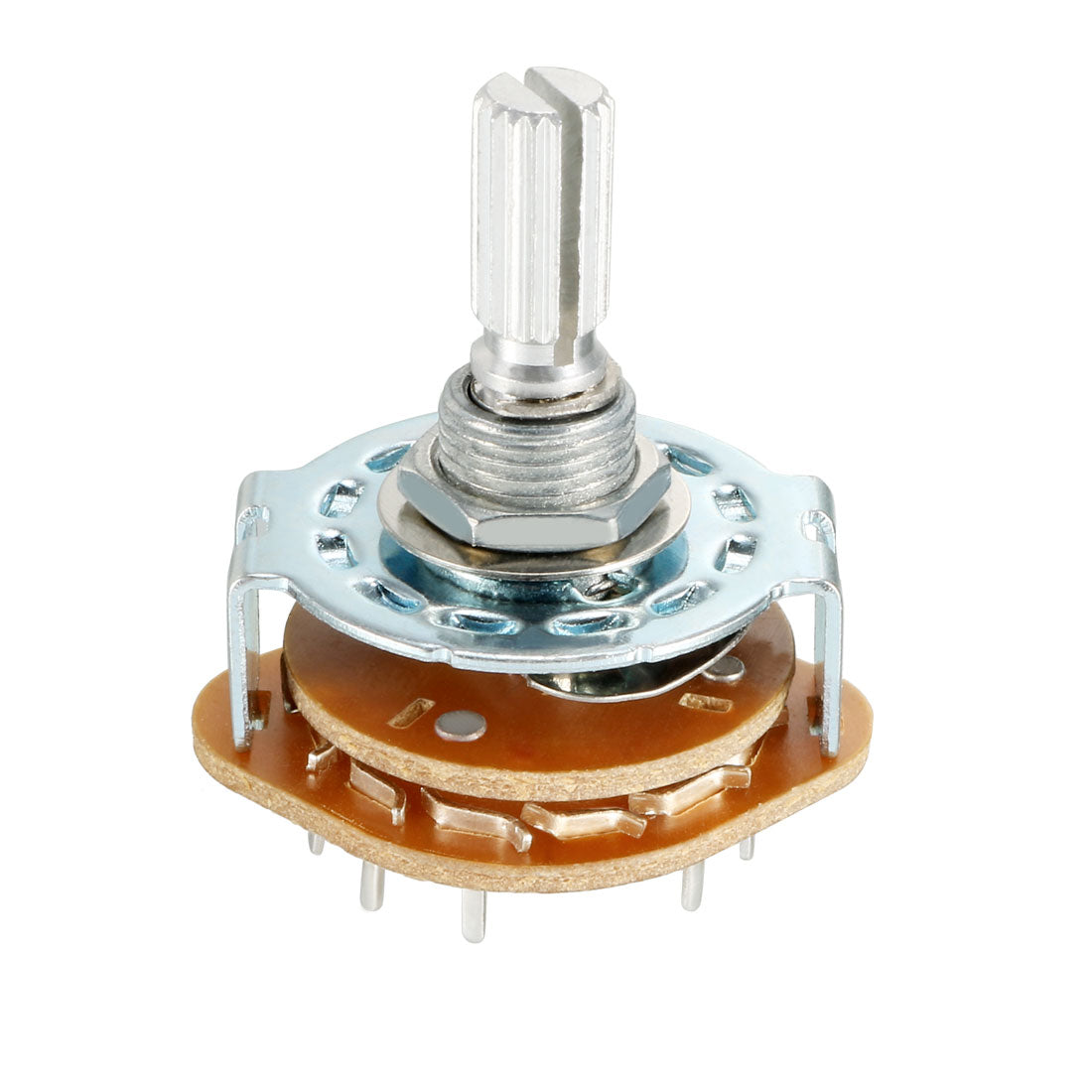 uxcell Uxcell 4P3T 4 Pole 3 Position Selectable Single Deck Band Channel Rotary Switch Selector