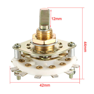 Harfington Uxcell 12Pin 1P11T 1Pole 11Position Selectable Single Deck Band Selector Rotary Switch