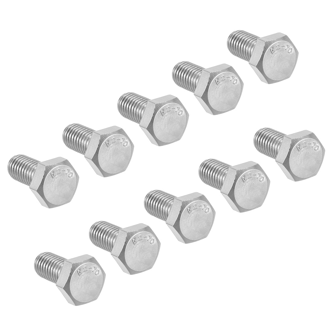 uxcell Uxcell M8x16mm Hex Bolts 304 Stainless Steel Hexagon Screw Bolt 10pcs