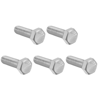 uxcell Uxcell M8x25mm Hex Bolts 304 Stainless Steel Hexagon Screw Bolt 5pcs