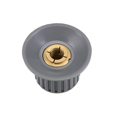 Harfington Uxcell 2Pcs 6mm Insert Shaft 32.5x20.5mm Plastic Potentiometer Rotary Knob Pots Grey