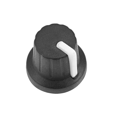 uxcell Uxcell 30Pcs 6mm Insert Shaft 16x15mm Plastic Potentiometer Rotary Knob Pots Black,White