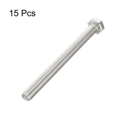 Harfington Uxcell M6x70mm Hex Bolts 304 Stainless Steel Hexagon Screw Bolt 15pcs