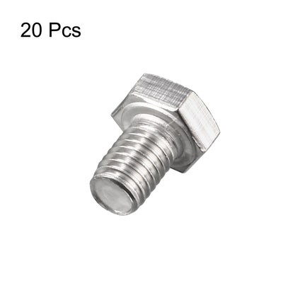 Harfington Uxcell M8x12mm Hex Bolts 304 Stainless Steel Hexagon Screw Bolt 20pcs