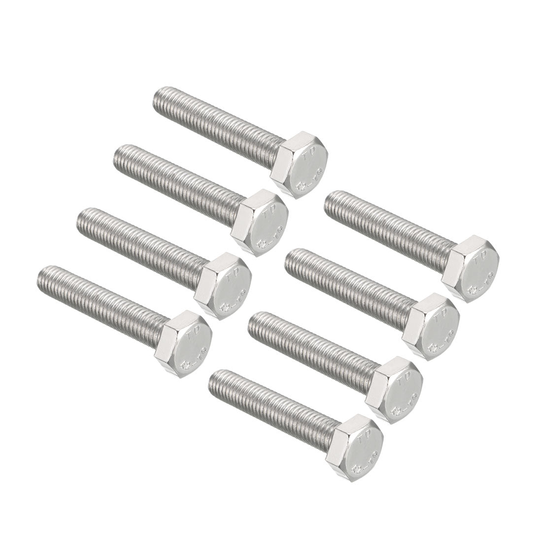 uxcell Uxcell M8x45mm Hex Bolts 304 Stainless Steel Hexagon Screw Bolt 8pcs