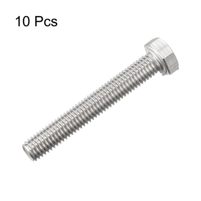 Harfington Uxcell M8x55mm Hex Bolts 304 Stainless Steel Hexagon Screw Bolt 10pcs