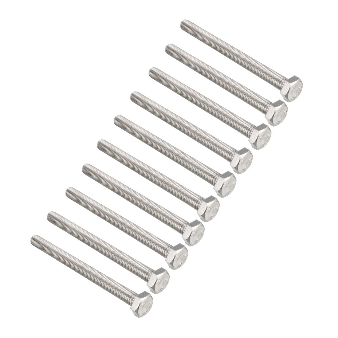 uxcell Uxcell M8x100mm Hex Bolts 304 Stainless Steel Hexagon Screw Bolt 10pcs