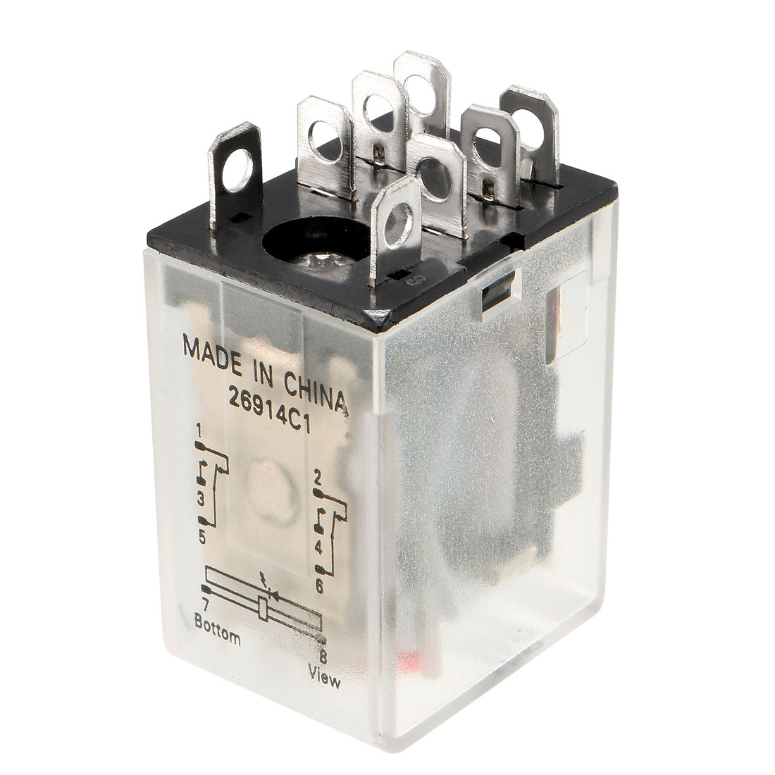 uxcell Uxcell AC 24V Spule 8Pin DPDT elektromagnetisch Strom Relais+Sockel Basis JQX-13F