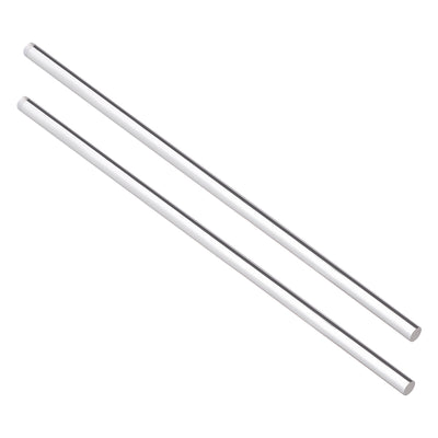 Harfington Uxcell 8mmx250mm Clear Solid Acrylic Round Rod PMMA Bar 2pcs