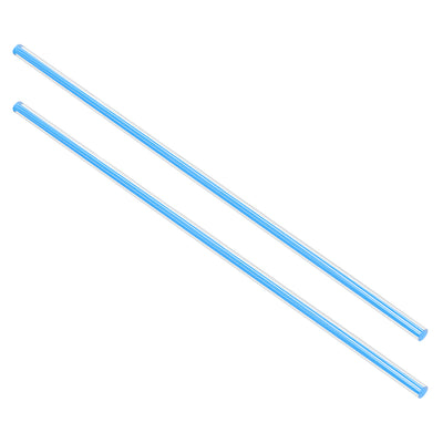 uxcell Uxcell 6mmx250mm Straight Light Blue Line Solid Acrylic Round Rod PMMA Bar 2pcs