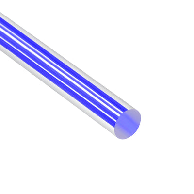 Harfington Uxcell 6mmx250mm Straight Dark Blue Line Solid Acrylic Round Rod PMMA Bar 2pcs