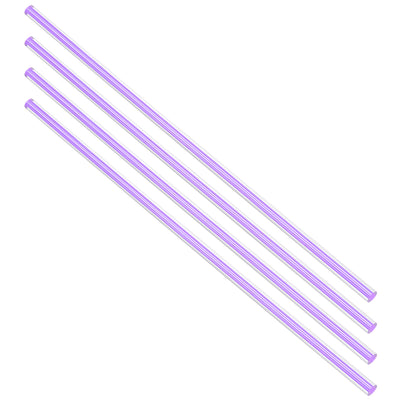 Harfington Uxcell 6mmx250mm Straight Light Purple Line Solid Acrylic Round Rod PMMA Bar 4pcs