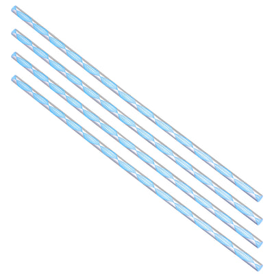 uxcell Uxcell 6mmx250mm Spiral Light Blue Line Solid Acrylic Round Rod PMMA Bar 4pcs