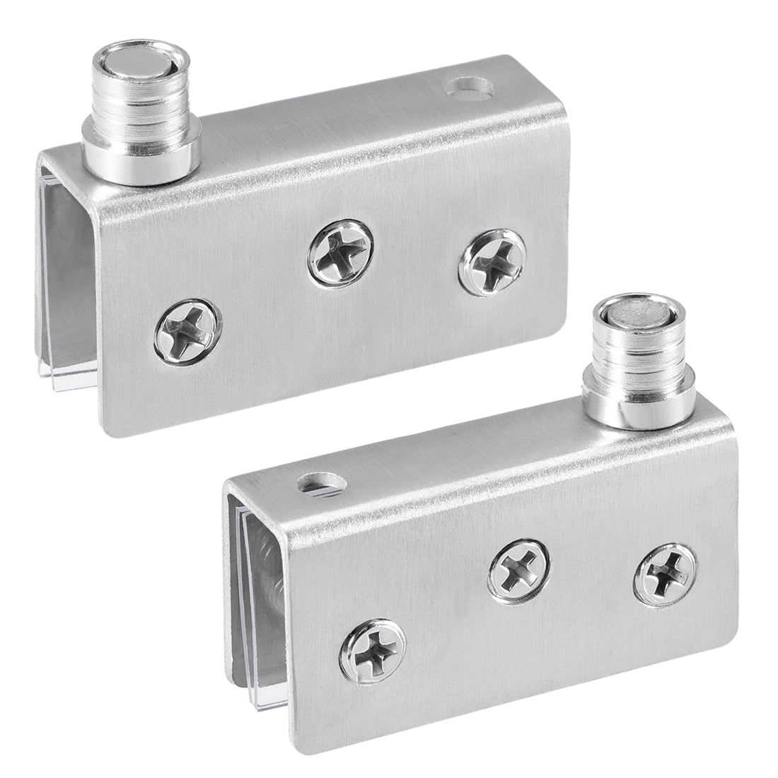 Harfington Stainless Steel Brushed Glass  Silver Tone Door Hinge