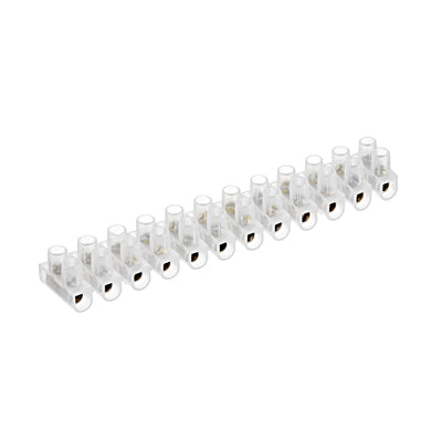 Harfington Uxcell Terminal Block , 20A 12 Position Dual Row Type U Wire Connector Screw Terminal Barrier Strip , Pack of 1