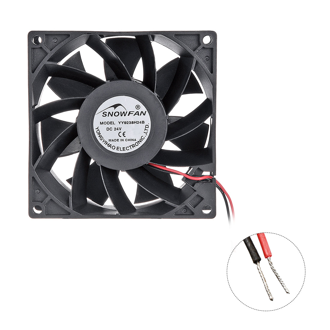 uxcell Uxcell SNOWFAN Authorized 92mm x 92mm x 38mm 24V Brushless DC Cooling Fan #0293