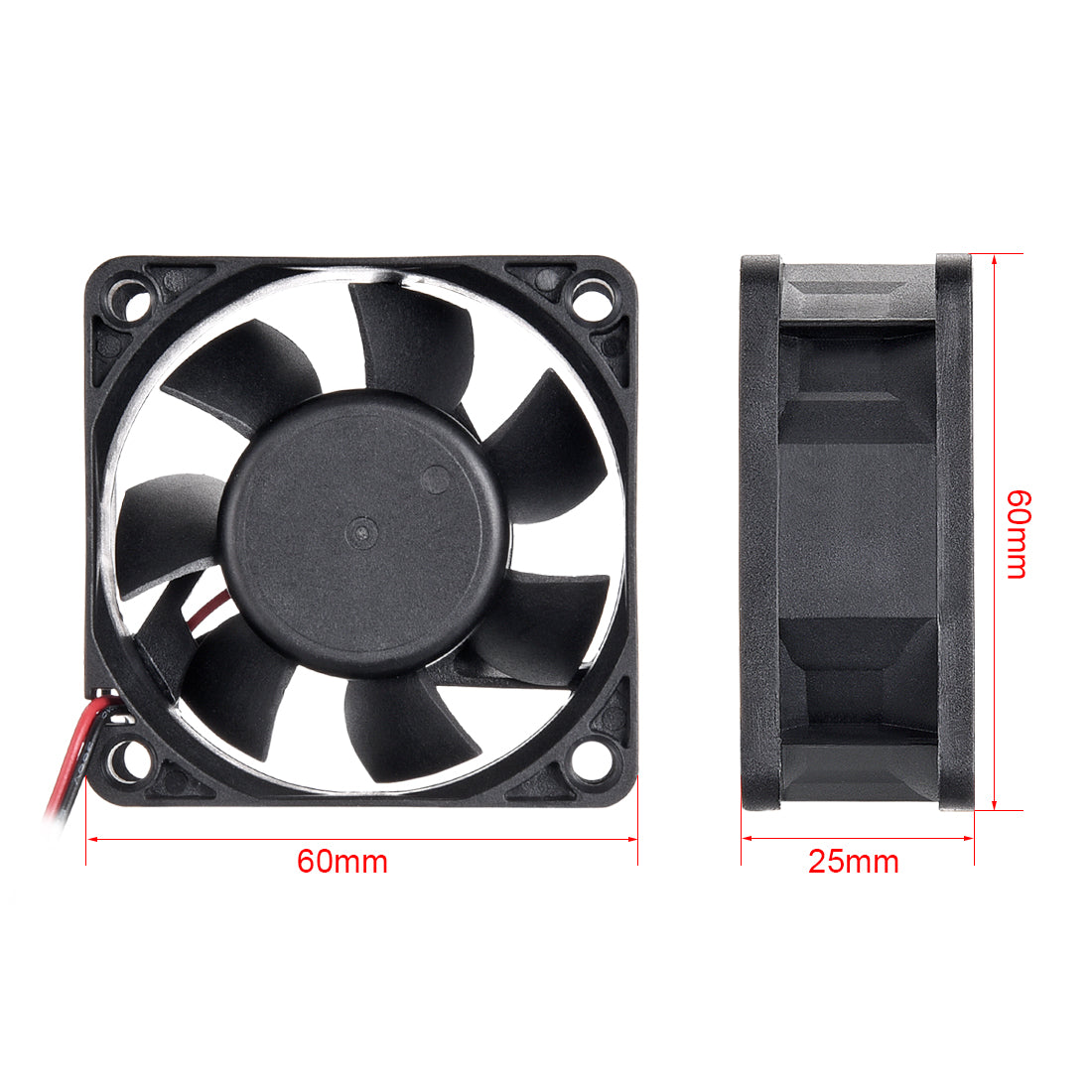 uxcell Uxcell SNOWFAN Authorized 60mm x 60mm x 25mm 24V Brushless DC Cooling Fan #0410