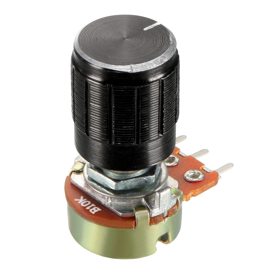 uxcell Uxcell 10K Ohm Variable Resistors Single Turn Rotary Carbon Film Taper Potentiometer with Knobs