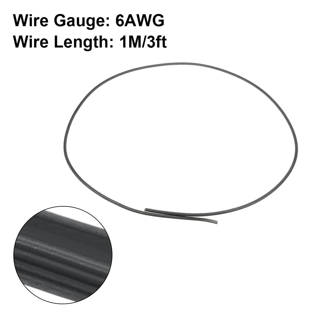 uxcell Uxcell Heizwiderstandsdraht 4mm 6AWG Nichrom-Widerstandsdrähte für Heizelemente 1M