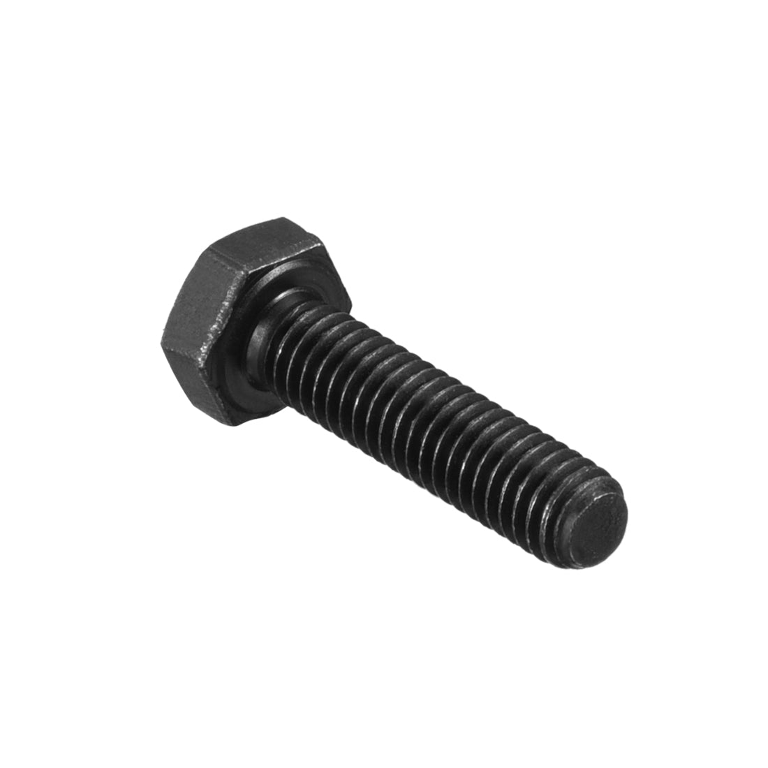 uxcell Uxcell M6x25mm Hex Head Screw Bolts Fastener Grade 8.8 Carbon Steel Black 30pcs