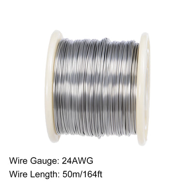 Harfington Uxcell 0.5mm AWG24 Heating Resistor Wire Nichrome Resistance Wires for Heating Elements 164ft