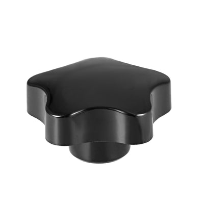 Harfington Uxcell M12 Nut Thread Clamping Knob, Black Plastic 5 Star Shape Knob Handle for Machine Tool, 1pcs